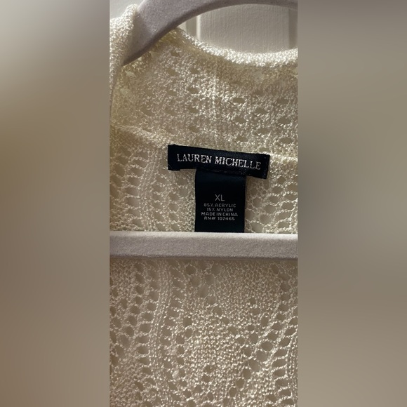 Cream colored cardigan size xl. Long and hangs  beautifully at knee length. - Picture 2 of 6